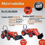 Akční nabídka traktorů KIOTI